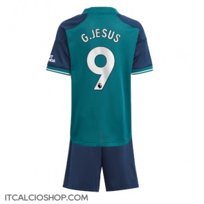 Arsenal Gabriel Jesus #9 Terza Maglia Bambino 2023-24 Manica Corta (+ Pantaloni corti)